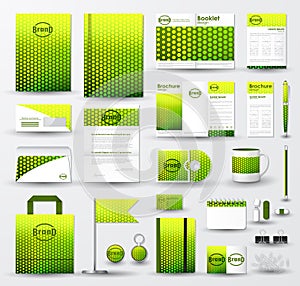 Business corporate identity template set with logo