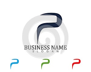 Business corporate letter P logo design vector