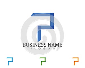 Business corporate letter P logo design vector