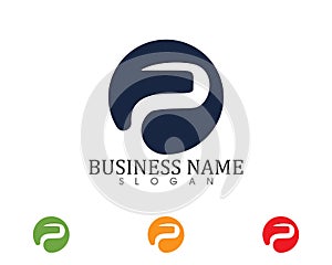 Business corporate letter P logo design vector