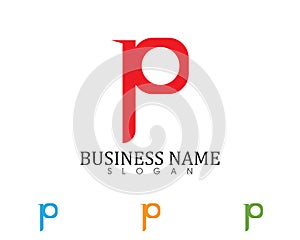 Business corporate letter P logo design vector