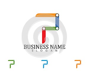 Business corporate letter P logo design vector