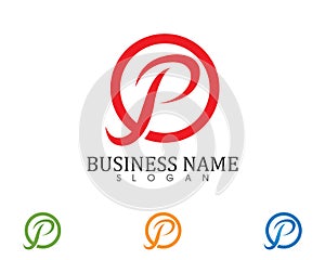 Business corporate letter P logo design vector