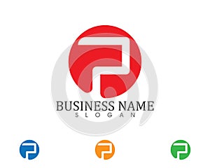 Business corporate letter P logo design vector