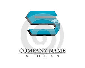 Business corporate letter S logo design vector