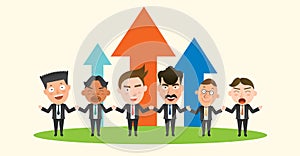 Business corporation teamwork concept flat character