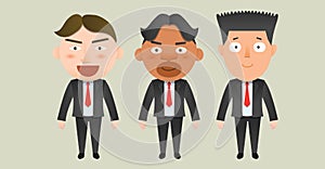 Business corporation teamwork concept flat character