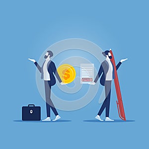 Business corruption and cheat vector concept