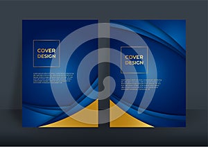 Business cover design. Brochure template layout, Blue cover design, business annual report, flier, magazine