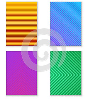 Business cover page template with abstract striped pattern