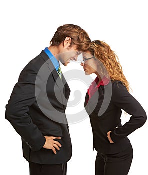 Business Coworkers Butting Heads photo