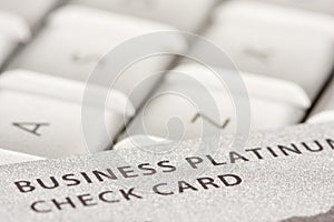 Business Credit Card On Laptop