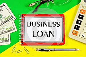 Business credit-an inscription of the planning text.