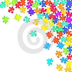 Business crux jigsaw puzzle rainbow colors parts