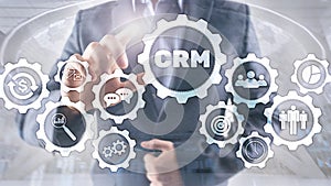 Business Customer CRM Management Analysis Service Concept. Relationship Management