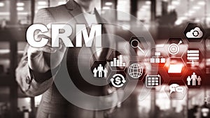 Business Customer CRM Management Analysis Service Concept. Relationship Management