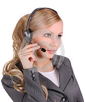 Business customer support female operator