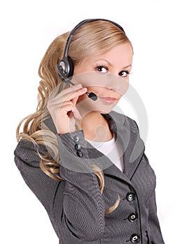 Business customer support female operator