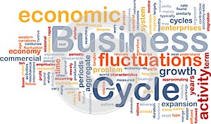 Business cycle is bone background concept