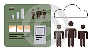 Team Collaboration and Data Management with Cloud Integration Concept