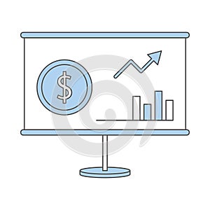 Business dashboard graph icon Vector