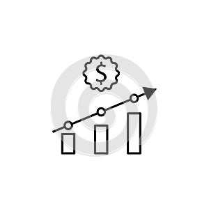 business, data analysis, graph icon. Element of data analysis icon for mobile concept and web apps. Detailed business, data