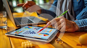 The business data analysis meeting.AI generated image