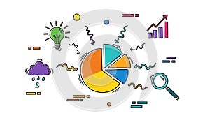 Business Data Analysis Pie Chart, Idea, Growth, Research Concept