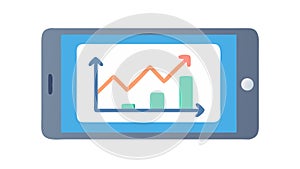 Business Data Analysis on Tablet, vector design Generative AI