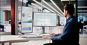 Business Data Analyst Using KPI Data Dashboard photo