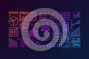 Business data analytics colorful illustration