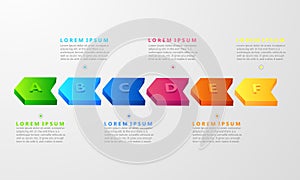 Business data infographic timeline