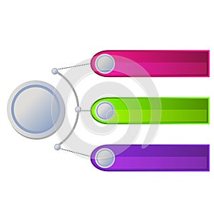 Business data visualization, infographics. Scheme of the process of elements using graphs