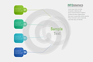 business data visualization. Process chart. Abstract elements of graph, diagram with 4 steps, options, parts or processes.