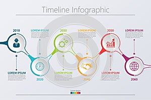 Business data visualization. timeline infographic icons designed for abstract background template