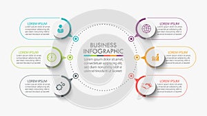 Business data visualization. timeline infographic icons designed for abstract background template photo