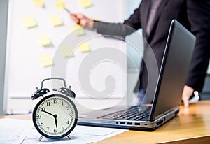 Business deadline and presentation on meeting