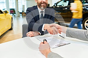 Business Deal in Car Showroom