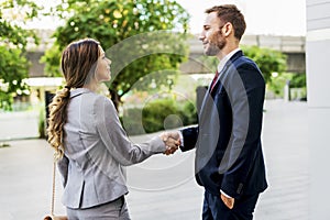 Business Deal Handshake Colleagues Concept