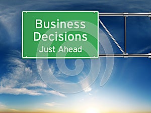 Business decision making concept.