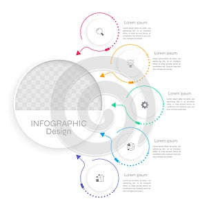 Business departments infographic chart design template