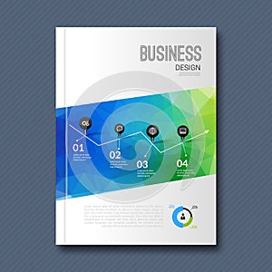 Business design template. Cover brochure book flyer magazine layout