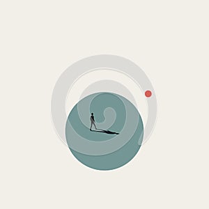 Business detail and concentration vector concept. Symbol of focus, strategy, planning. Minimal illustration.