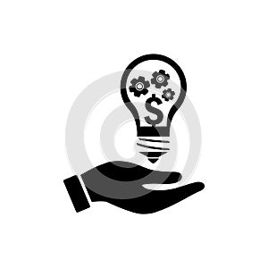 business, develop,setting, innovation, creative idea management black color icon