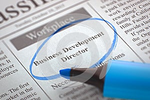 Business Development Director Job Vacancy. 3D.