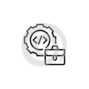 Business development line icon