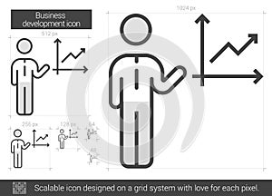 Business development line icon.