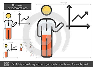 Business development line icon.