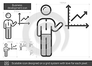 Business development line icon.