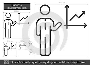 Business development line icon.